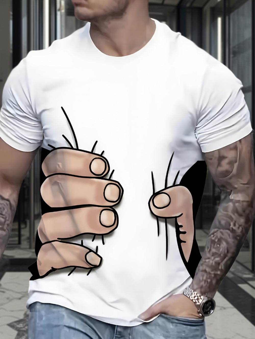 Harajuku Grappige Cartoon Grip - Mens Fashion Summer recensie en prijs