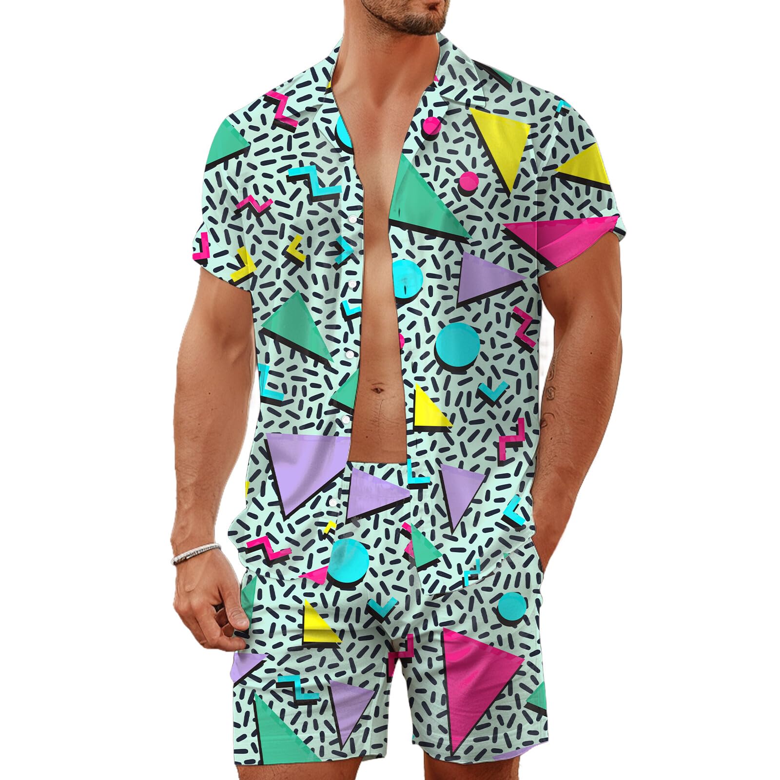 Zomer onregelmatige geometrisc - Mens Fashion Clothes recensie en prijs