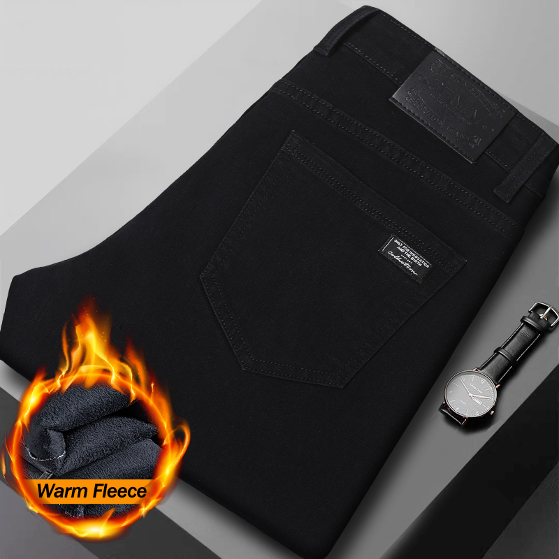 Heren winterfleece warme zwart - Men'S Fashion Grey Jeans recensie en prijs