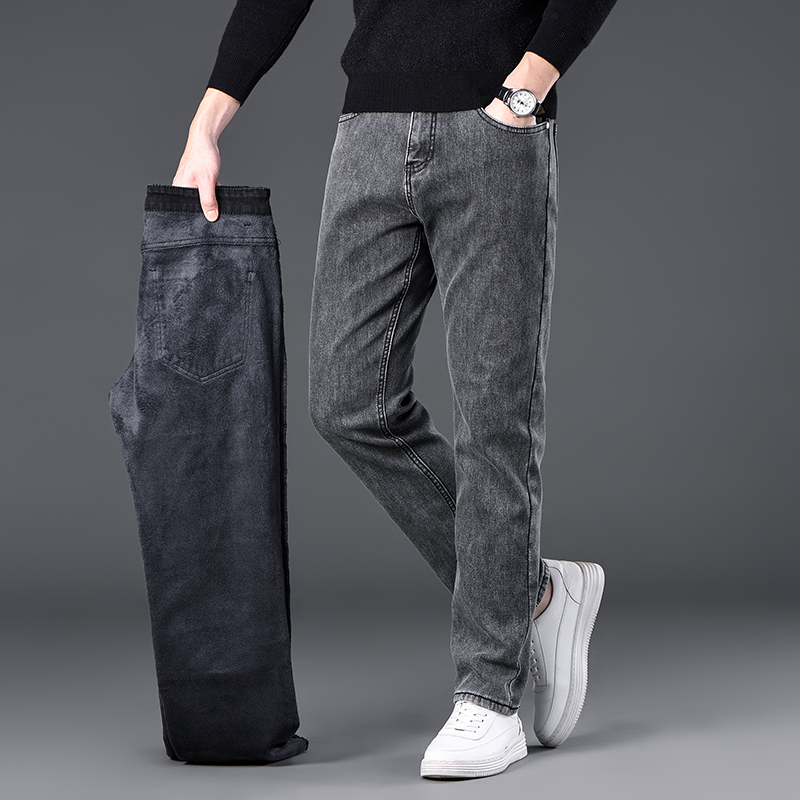 Heren winterfleece warme zwart - Men'S Fashion Grey Jeans recensie en prijs