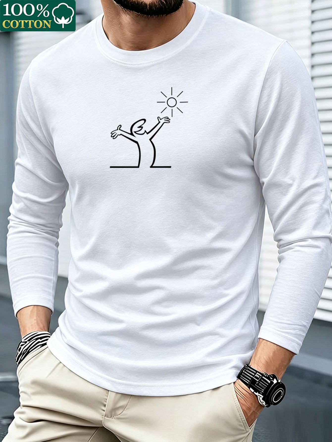 Heren T-shirt met lange mouwen - Men'S Fashion T Shirts recensie en prijs